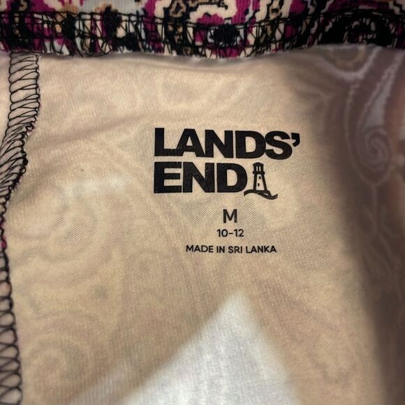 Lands' End Women's Starfish Mid Rise Straight Leg Elastic Waist Pull On Pants - Picture 10 of 15